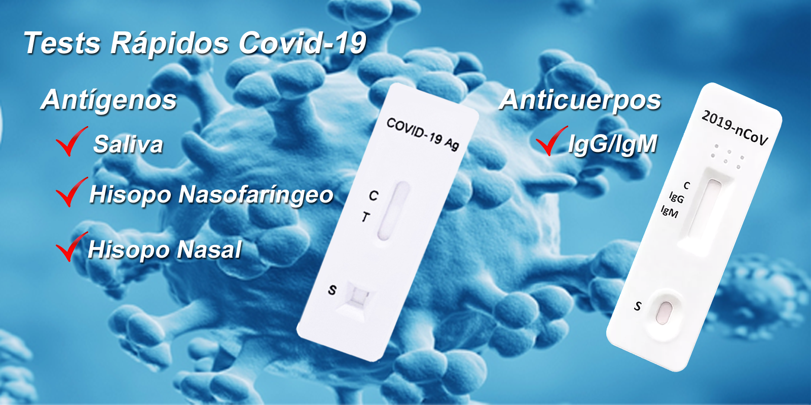 Tests para la detección rápida de antígenos SARS-CoV-2
