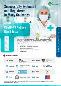 estudio validacones test de antígenos COVID-19 acrobiotech
